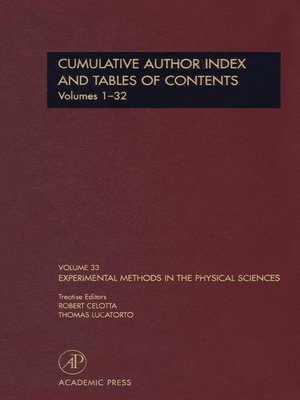 cover image of Experimental Methods in the Physical Sciences, Volume 33
